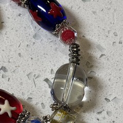 Geneva Quartz Women’s Watch & Stretch Glass Beaded Christmas & Patriotic Bands