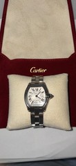 CARTIER Roadster white Dial Roman Numeral Stainless Steel Ladies Watch – 2675