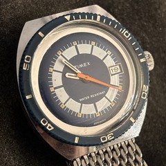 ‼️Vintage Timex Marlin Calendar 🛟Skin Diver 🤿Watch [1977]
