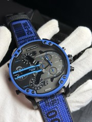 DIESEL MEN’S WATCH MR. DADDY 2.0 CRONOGRAPH BLUE NYLON AND SILICONE DZ7434