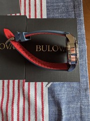 Bulova Marine Star Automatic 200m 44mm Silver Dial Blue/Red Rubber Box