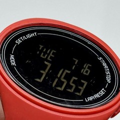 Adidas ADP6128 Adizero Digital Sports Watch Chronograph Red Orange 50mm Case