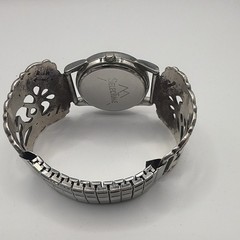 Selectime signed AJW Analog Watch Black Dial 925 Silver Bracelet