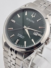 BULOVA 96B424 Sutton Automatic Green Soleil Dial Stainless Steel 41mm Mens Watch