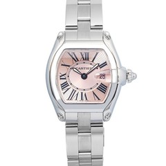Cartier Roadster 2675 W62017V3 SS Pink Dial Quartz Lady’s Watch 30mm