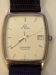 Vintage Rare OMEGA Seamaster Quartz 1430 1980s Gold Plated 28 x 38 mm