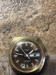Timex Viscount Men’s Day Date Gold Tone Automatic 38mm Watch 47960 03376