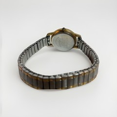 Image Watch Quartz Movement Expandable Band Silver Gold Tone Works
