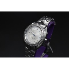 Seiko Arctura Kinetic Diamond Bezel Watch 3M22-0D49 Silver Tone Exhibition Back