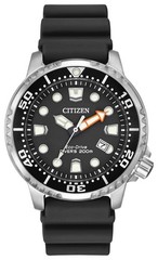 Citizen Promaster Eco-Drive Diver Black Dial Rubber Strap Watch