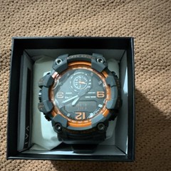 Activa Vextron X Invicta Digital Men’s Watch 52 MM Rubber Band Grey Orange