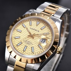 39.5mm Parnis New Design Elegant Luminous Marker Automatic Men Wristwatch