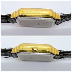 SEIKO 3422-5020 Unisex Quartz Watch Champagne Gold Dial 22mm Wrist 12.5-16cm