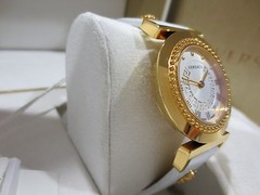 Versace Women’s P5Q80D001 S001 Vanity Gold IP Steel White Leather Wristwatch