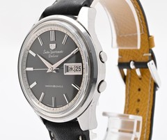 Vintage SEIKO Sportsmatic 5 Deluxe 7619-7010 Automatic Black Men’s Watch JAPAN