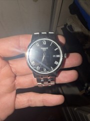 Tissot 1853 Men’s Quartz Swiss Made Sapphire Black Roman Dial Missing 4-5 links
