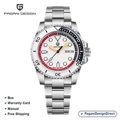 Pagani Design PD-1726 White GMT Stainless Steel Automatic Men’s Watch