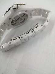 CHANEL J12 H5705 White Ceramic Diamond Automatic Watch Auth Japan