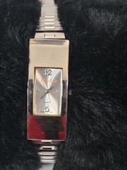 NOS Mudd MD102-258 Petite Chrome Silver Tone Ladies Watch New Battery Running