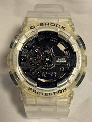 Casio G-SHOCK Shock-Resistant Quartz Analog/Digital Clear Resin Watch 200m