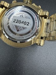 INVICTA 52MN CHONOGRAPH GOLD 49226 Brand New In Box 100M Flame Fusion Crystal JP