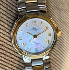 Baume & Mercier MOP 18K Gold & Stainless Steel Ladies Wristwatch