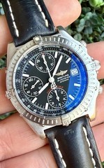 Breitling Chronomat Blackbird A13350 39mm Watch Automatic Chronograph Box Papers