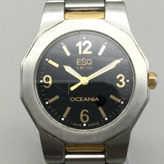 ESQ Movado Oceania Mens Watch 35mm Two Tone Swiss E3701 New Battery 7.25″