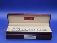 Jules Jurgensen 8 Diamond Ladies Diamond Quartz Watch Blue Dial 7766 W/Tags-Box