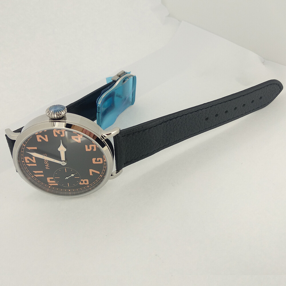46mm Parnis Hand Winding Men’s Causal Watch Stainless Steel Case Small Second