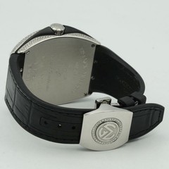 Franck Muller Vanguard Mens Watch V45SCDT 45mm Automatic Black Dial Steel