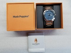 HUSH PUPPIES AUTOMATIC NAVY DIAL DAY/DATE ST.STEEL MEN’S WATCH HP.8581M.1503 NEW