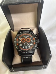 Swiss Legend Men’s SL Pilot Chrono Watch Black And Orange 52mm