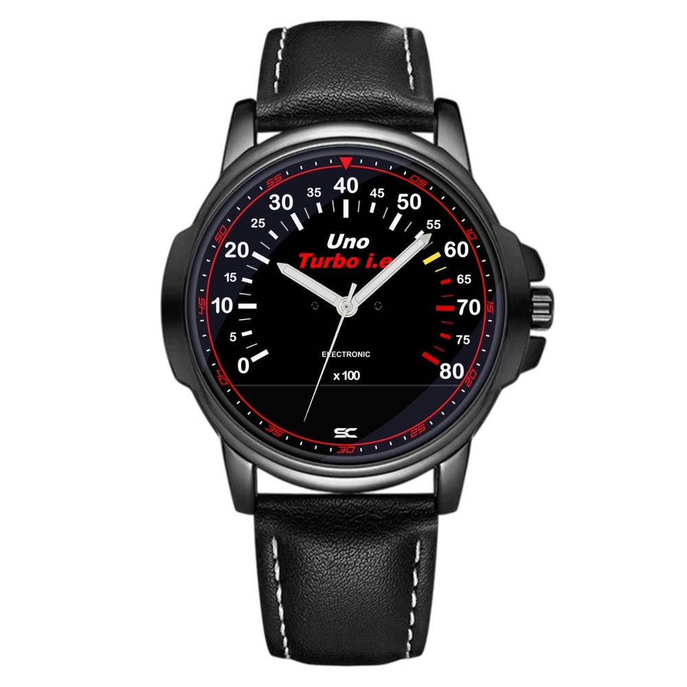 Wrist Watch With Tachometer Uno Turbo I.E. First Series Fan Art Fiat Sport