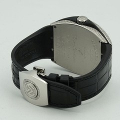 Franck Muller Vanguard Mens Watch V45SCDT 45mm Automatic Black Dial Steel