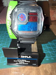 Custom mod “Royale Saiyan” Casio World Time Digital Quartz AE1200WH-1A