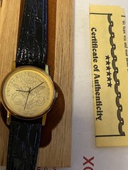 U.S. Commemorative Gold Eagle 14k Gold Watch US Twenty Dollar Coin 14kt With COA