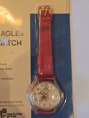 Pateau “Sam the Olympic Eagle” LA 1984 Olympics Quartz Watch Red Strap