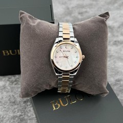 BULOVA SURVEYOR CLASSIC Mother-of-Pearl DIAMOND DIAL WOMEN’S WATCH 98P207