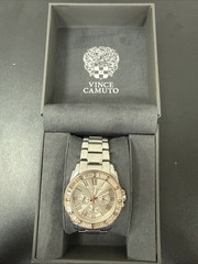 Vince Camuto Women VC/5159 Dress Crystal Accent Silver Tone Quartz NEEDS BATTERY