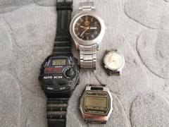 4 Broken watches – Fuji Time 6M02, USSR CCCP Zaria, NEC 7 Melodies, Radiowatch