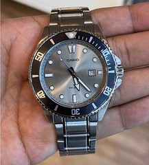 Casio MDV-107D-8A Gray Black Analog Stainless Steel Quartz Men’s Sporty Watch