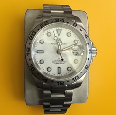 Pagani Design GMT Automatic NH34A White Polar Dial 40mm Explorer II Style Watch