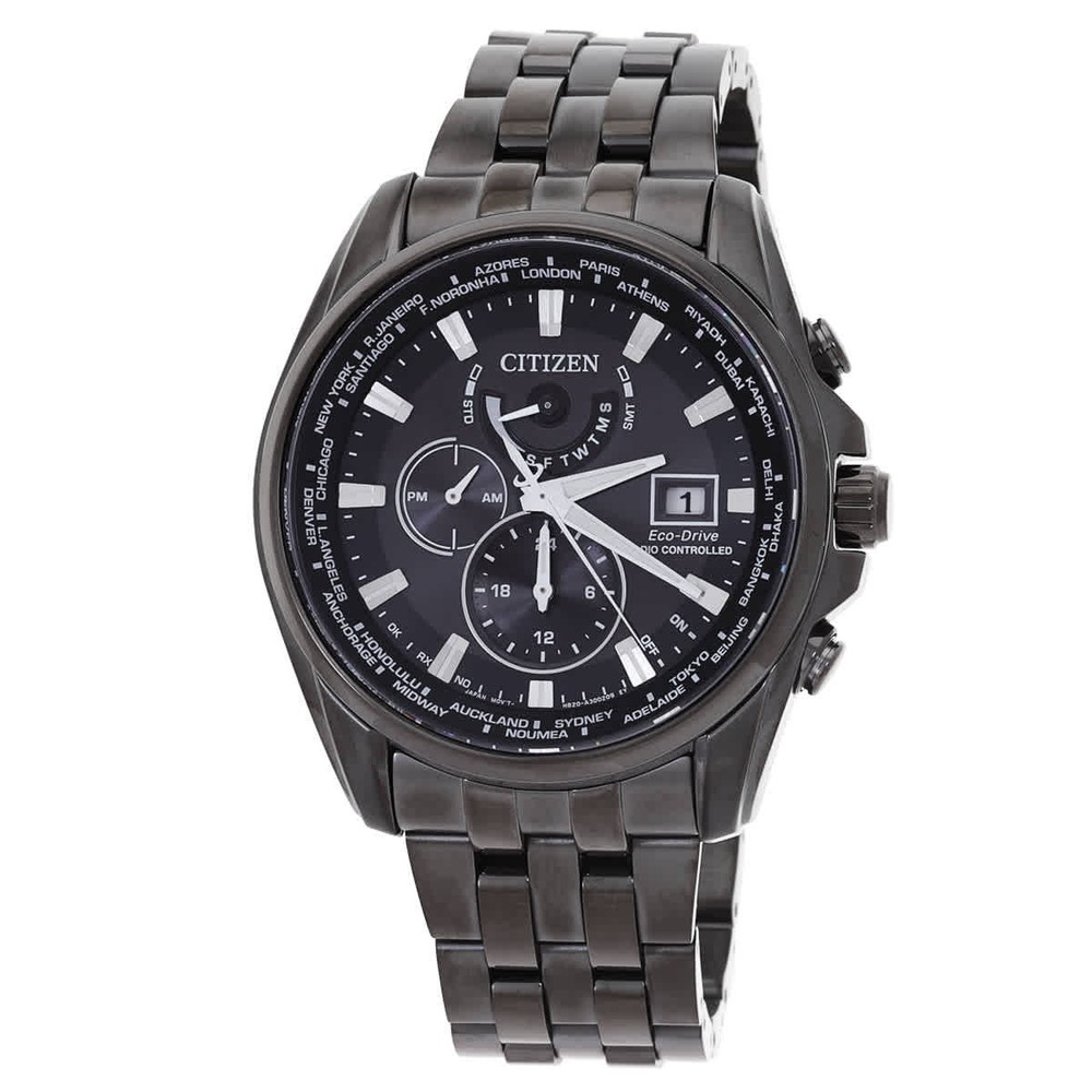 Citizen Perpetual Alarm Chronograph Quartz Black Dial Men’s Watch AT9127-80E