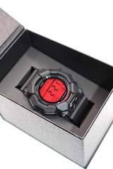 Casio G-SHOCK GD-010BBR-1JF BLACK AND BOLD RED Dial Gift Men Round Resin Watch