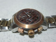 Invicta Men’s Watch Model 4060 Gold/Brown Silver Carbon Fiber Swiss MOVT Quartz
