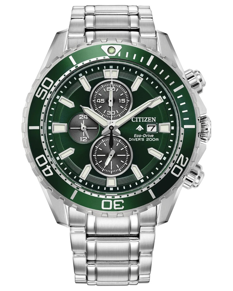 Citizen Eco Drive Promaster Dive Green Dial Stainless Steel CA0820-50X