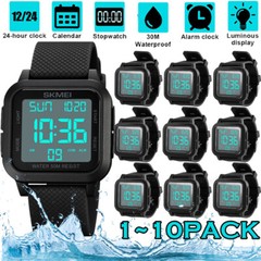 Men’s Military Sports Watch LED Screen Large Digital Face Waterproof Wristwatch