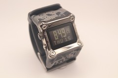Nike WC0046 Digital Watch Gray Camo 43.5mm 100M Alarm Chronograph Rare Working