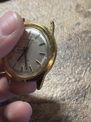 Vintage 37mm Gold Tone Timex Viscount 48861 10978 Watch 1978 Runs